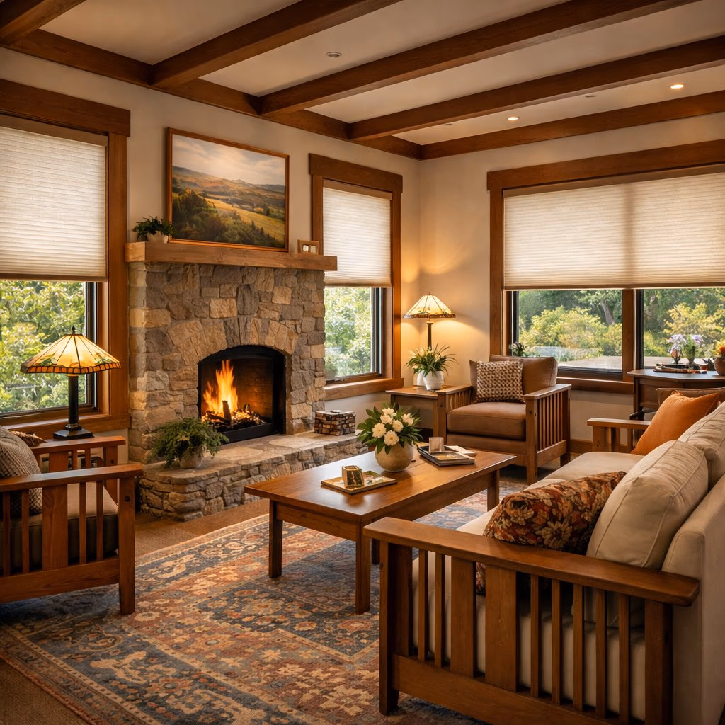 Duette® Honeycomb Shades in a Sonoma County home