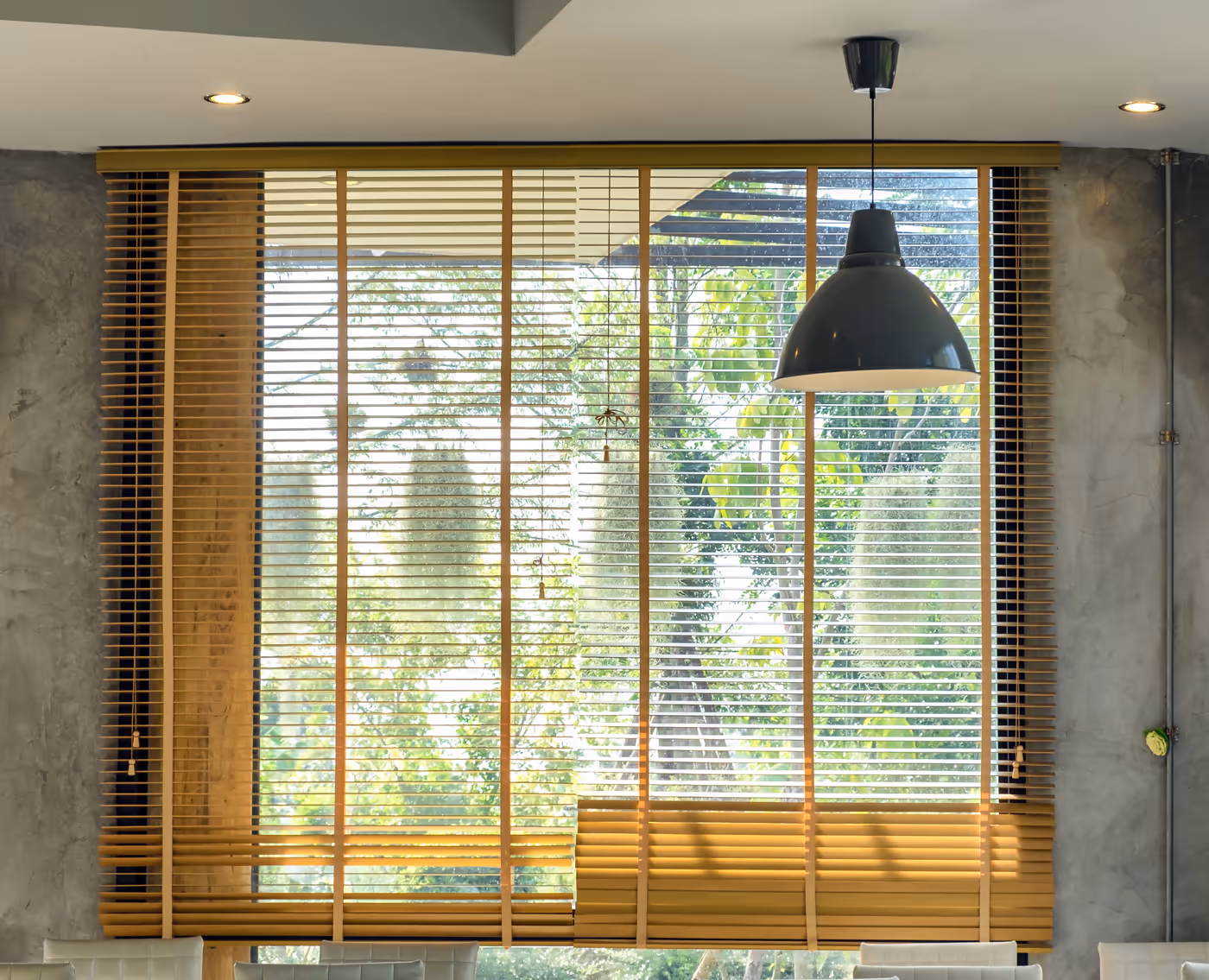 Alta Faux Wood Blinds in a Sonoma County home